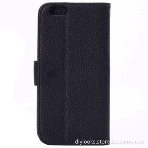 Litchi Texture Leather Case with Card Slot and Holder for iPhone 6